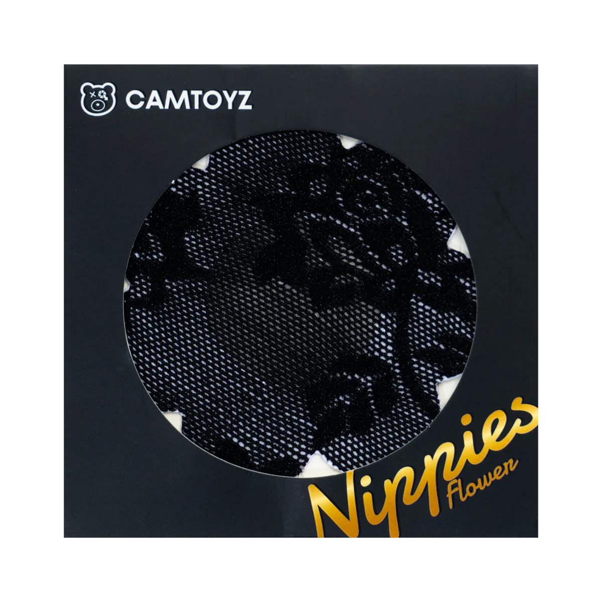 Cubre pezones Flower Negro Camtoyz