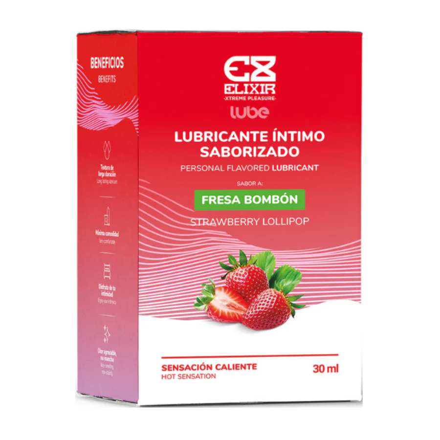 Lubricante Íntimo Saborizado Fresa Bombon 30 Ml Elixir - Image 3