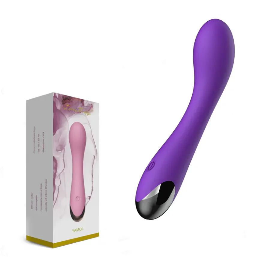 Vibrador 20 Funciones Yamol Slim Wand Morado